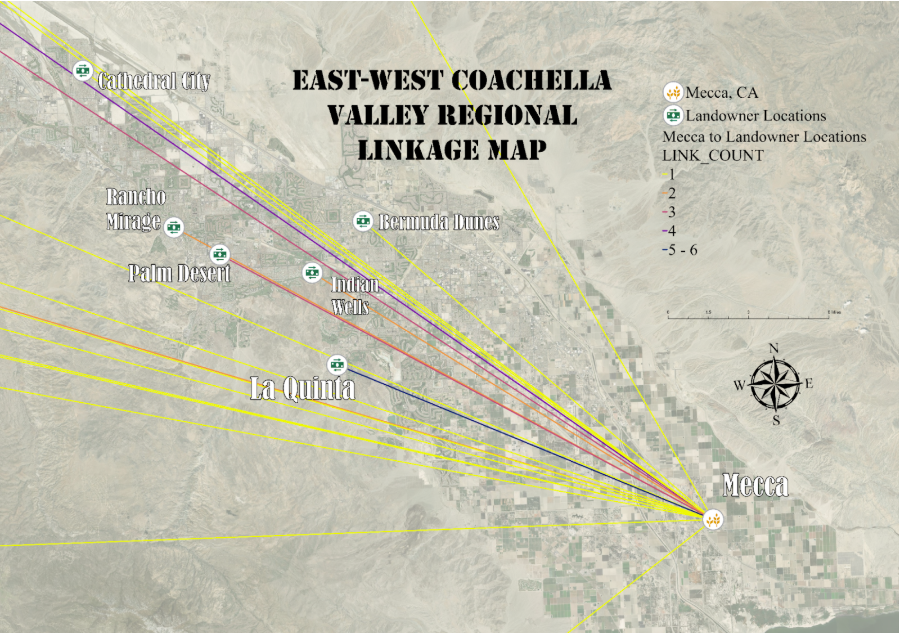Mecca, CA and Western Coachella Valley Linkage Map