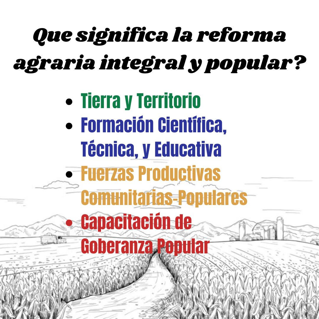 Que significa la reforma agraria integral y popular?